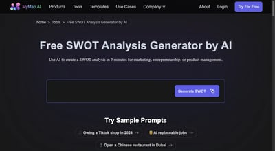 MyMap.AI SWOT Analysis Generator preview